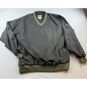 Pebble Beach V-Neck Pullover Windbreaker Jacket Houndstooth Golf Men's L